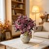 Artificial Flowers Hydrangea Scrapbook Silk Rose Vase Home Room Table Autumn  Halloween Decora Wedding Bridal Bouquet DIY Gift