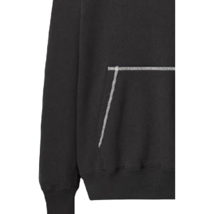 Uniqlo X JW Anderson Collaboration Long Sleeve Hooded Sports Sweatshirt Men Sweatshirt Black 447065-09