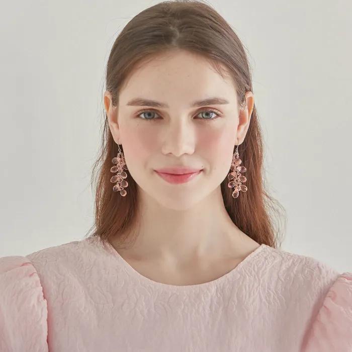 Leaf Glass Beads Earrings Worn by Jang Yoon-ju