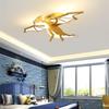 Golden Dinosaur Fire Breathing Dragon Ceiling Lamps LED Children's Room Light Boy Bedroom Flying Dragon Ceiling Lights