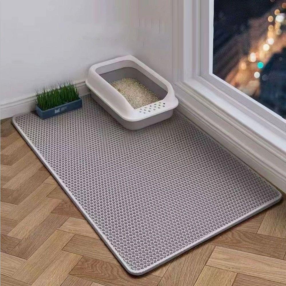 EVA Double Layer Cat Litter Pad Non-slip Easy Cleaning Kitten Dog Mat Waterproof Pet Litter Box Mat Pet Accessories