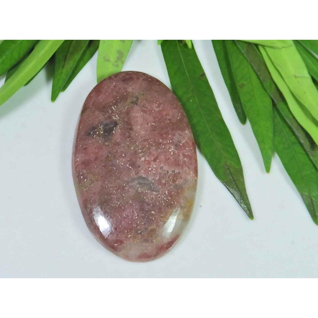 30X50X06MM Natural Red Rhodonite Quartz Oval Cabochon Loose Gemstone SK-3726