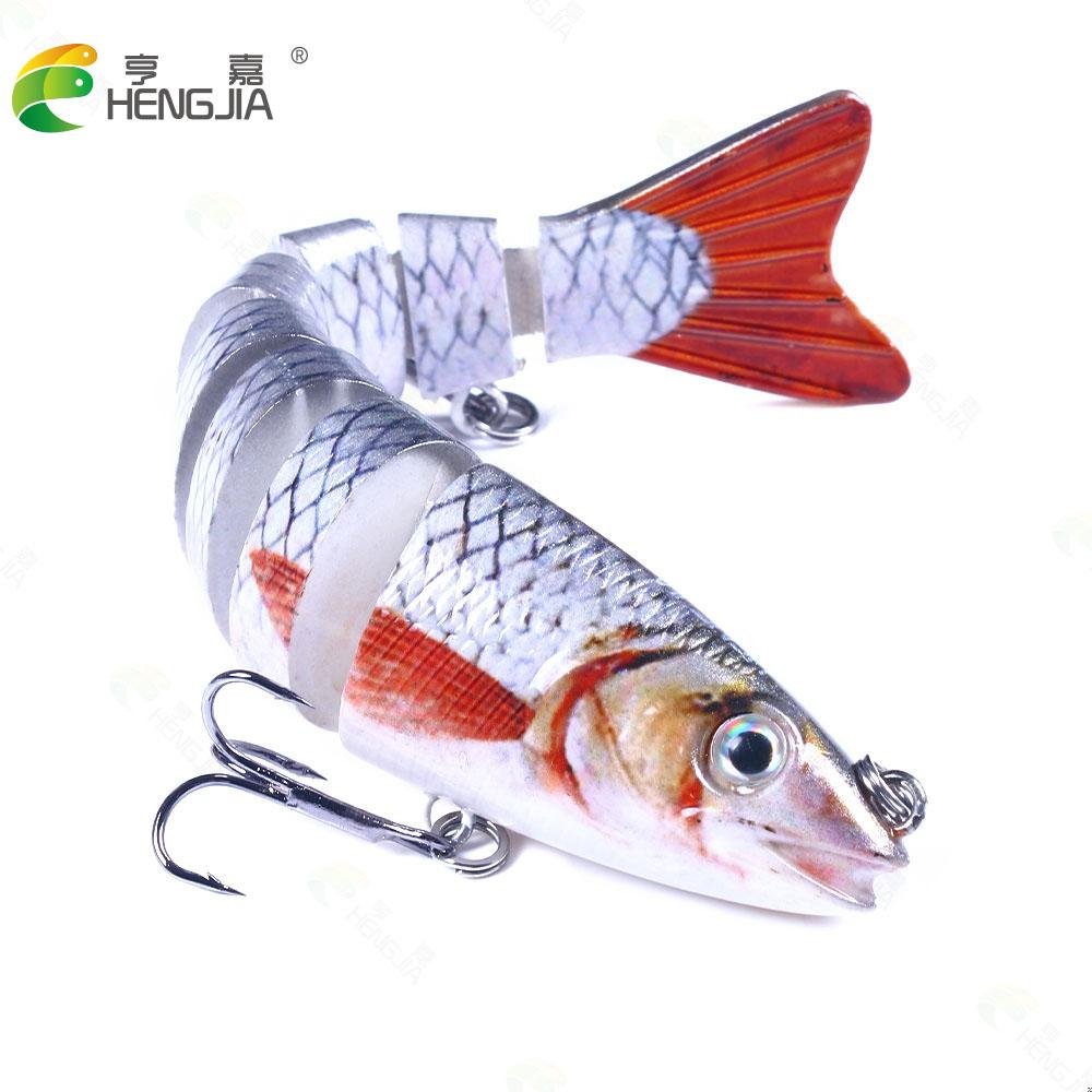 3 pezzi Esche rotanti multi-sezione per pesca alla spigola 12,7 cm-18 g-#6 Minnow Esche artificiali finte Adatte per pesca Carpfishing Attrezzatura Regalo per festival
