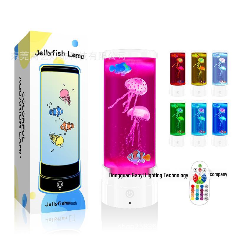 LED Jellyfish Night Light: USB-Powered Bedside Table Lamp for Home & Bedroom, Perfect for Atmosphere & Christmas Decor