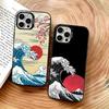 Great Wave Kanagawa Anime Phone Case For iPhone 17,16,15,14,13,12,11 Plus,Pro Max,XS,Colored Silver Plated Inside Cover