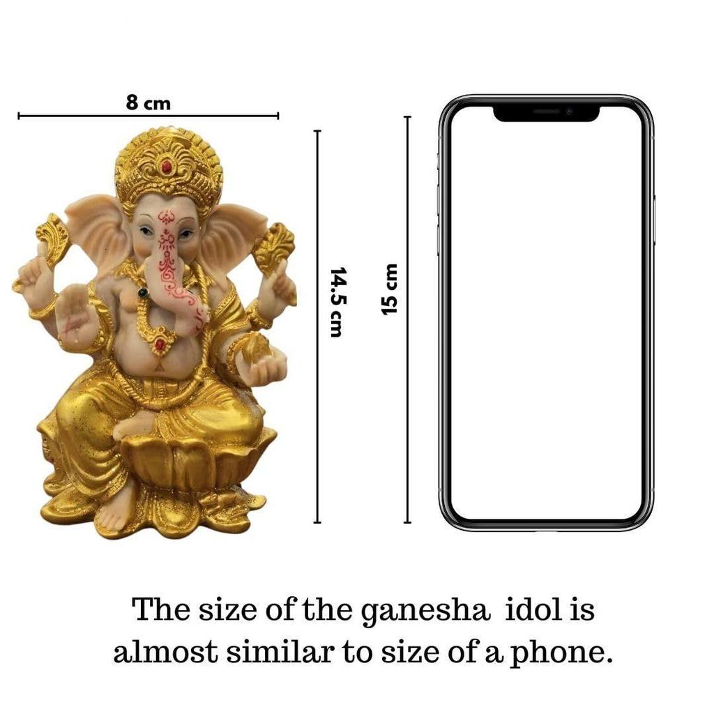 1 Piece Premium Decorative Lord Ganesha Statue & Idols for Home, Office, and Pooja for Festivals, Weddings, and Special Occasions