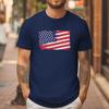 Patriotic Usa Flag T Shirt American Vintage Style Bold Apparel 4th Of July Fashion Red White Blue Pride