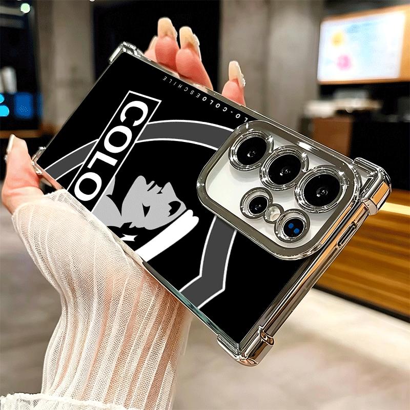 Social Y Deportivo Colo Club Plating Phone Case For Samsung Galaxy S24 S25 FE S26 Edge S23 Ultra S22 S21 Plus S20 Anti-Fall Aira