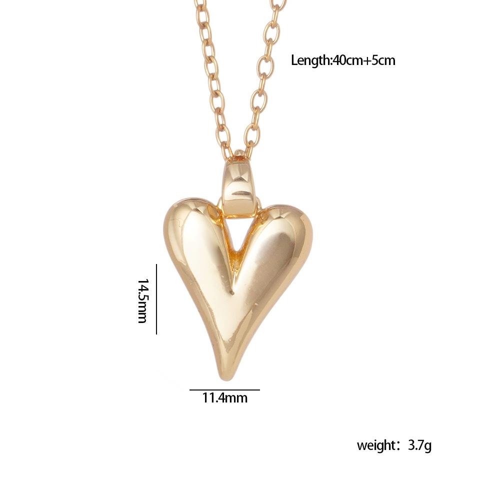 

Stainless Steel Chain Sweet Simple Zircon Love Heart Pendant Necklaces for Women Girls Romantic Jewelry Accessories Gifts