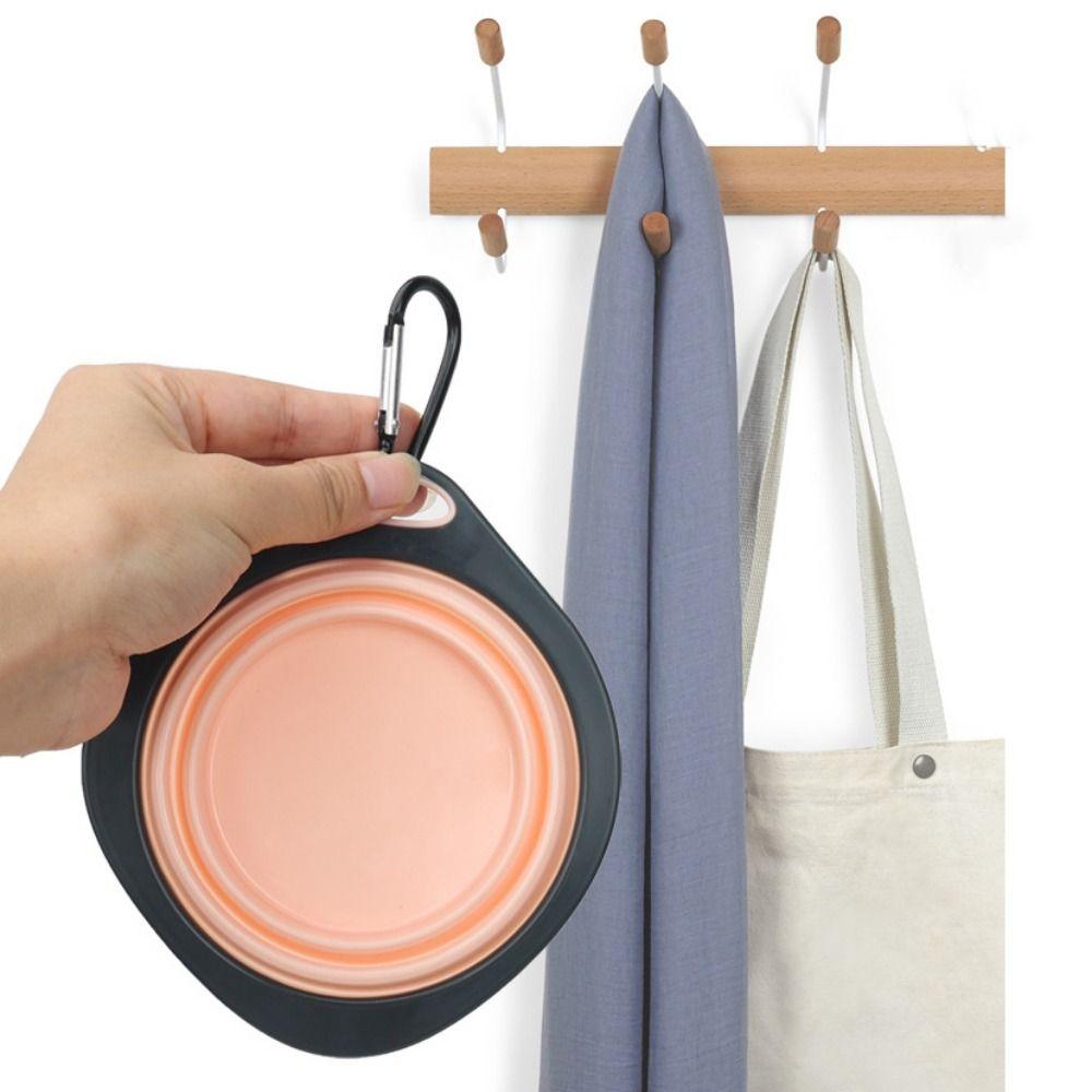 With Hanging Hook Pet Folding Bowl Bite Resistant Cat Dog Food Water Bowl Pet Travel Bowl  Outdoor