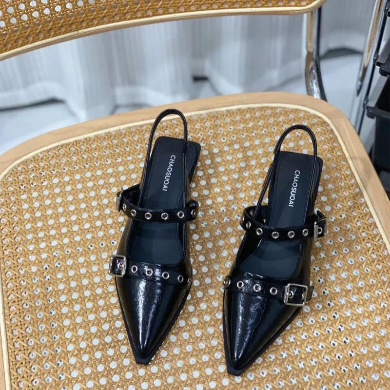 Fashion Sandals for Women Roman Style Buckles Anti Slip Hot Woman Shoes Luxury 2024 The Best Or Shoe Comfortable and Elegant Summer Sale