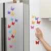 18 Pcs 3D Butterfly Wall Decor Self-Adhesive Butterfly Wall Stickers 3 Sizes Removable Room Mural Decals for DIY Crafts Bedroom Wedding Photo Prop