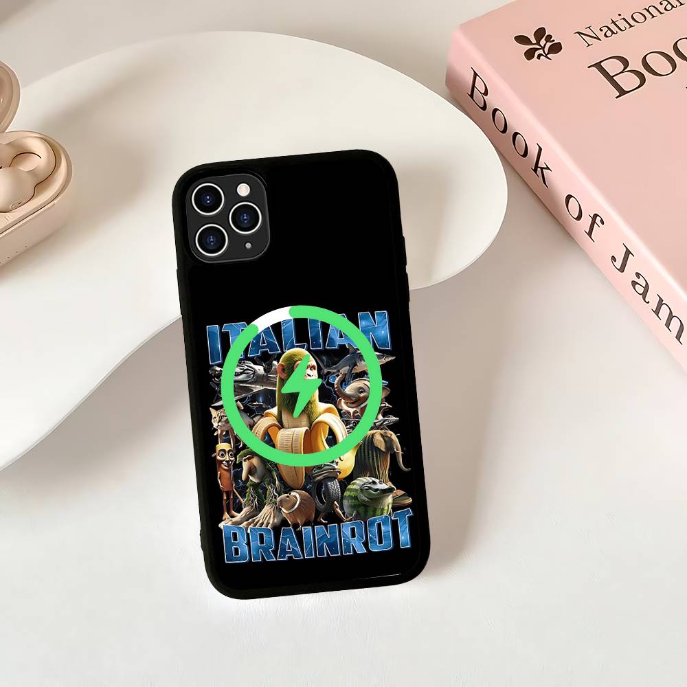 I-ITALIANS B-Gehirnfäule Kreatives Tier Für Magesafe Magnetische Kabellose Handyhülle Für IPhone 17 Pro Max Air 13 12 Mini 16 15 14 11