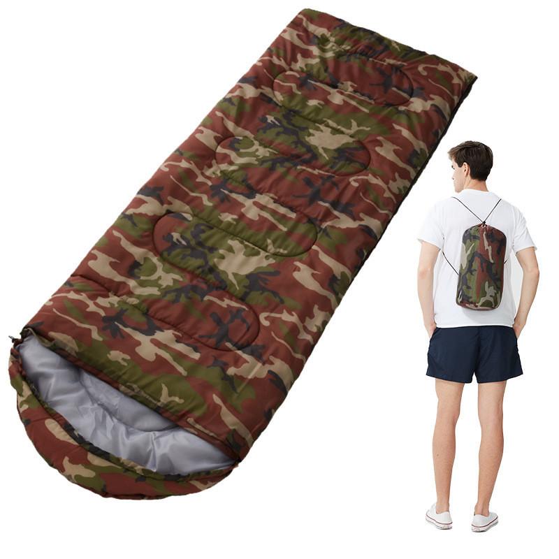 Adult Camping Sleeping Bag With Envelope Design And Warm Filling For Spring And Fall Adventures