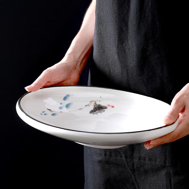 Water Lily Irregular Serving Bowl