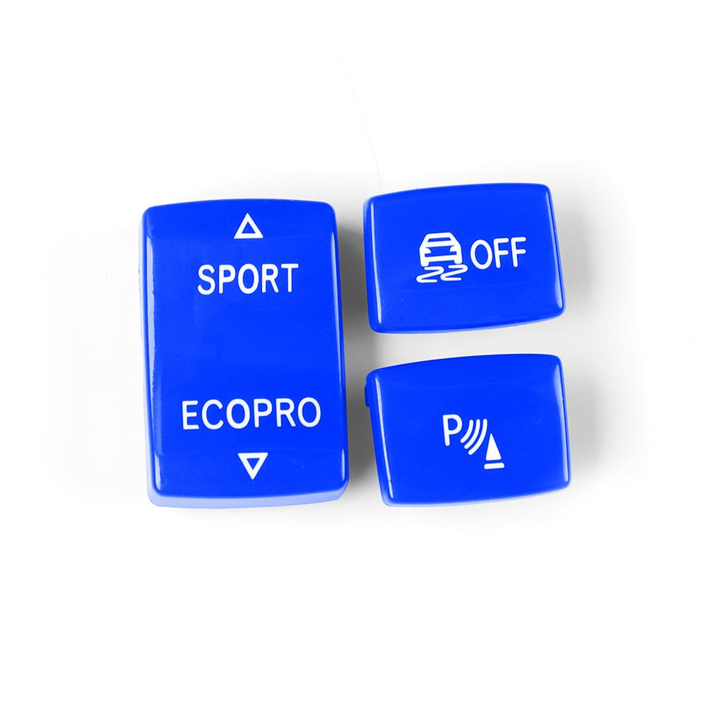 3pcs Car Gear Position Panel Button Knob Covers Blue Accessories For BMW 1 2 3 4 Series F20 F21 F22 F23 F30 F31 F34 F32 F33 F36