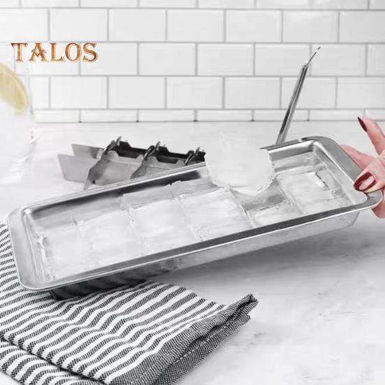 Stainless Steel Ice Cube Trays 18-Slot Ice Cube Mold with Easy Release Handle Removable Ice Maker for Bars Kitchens