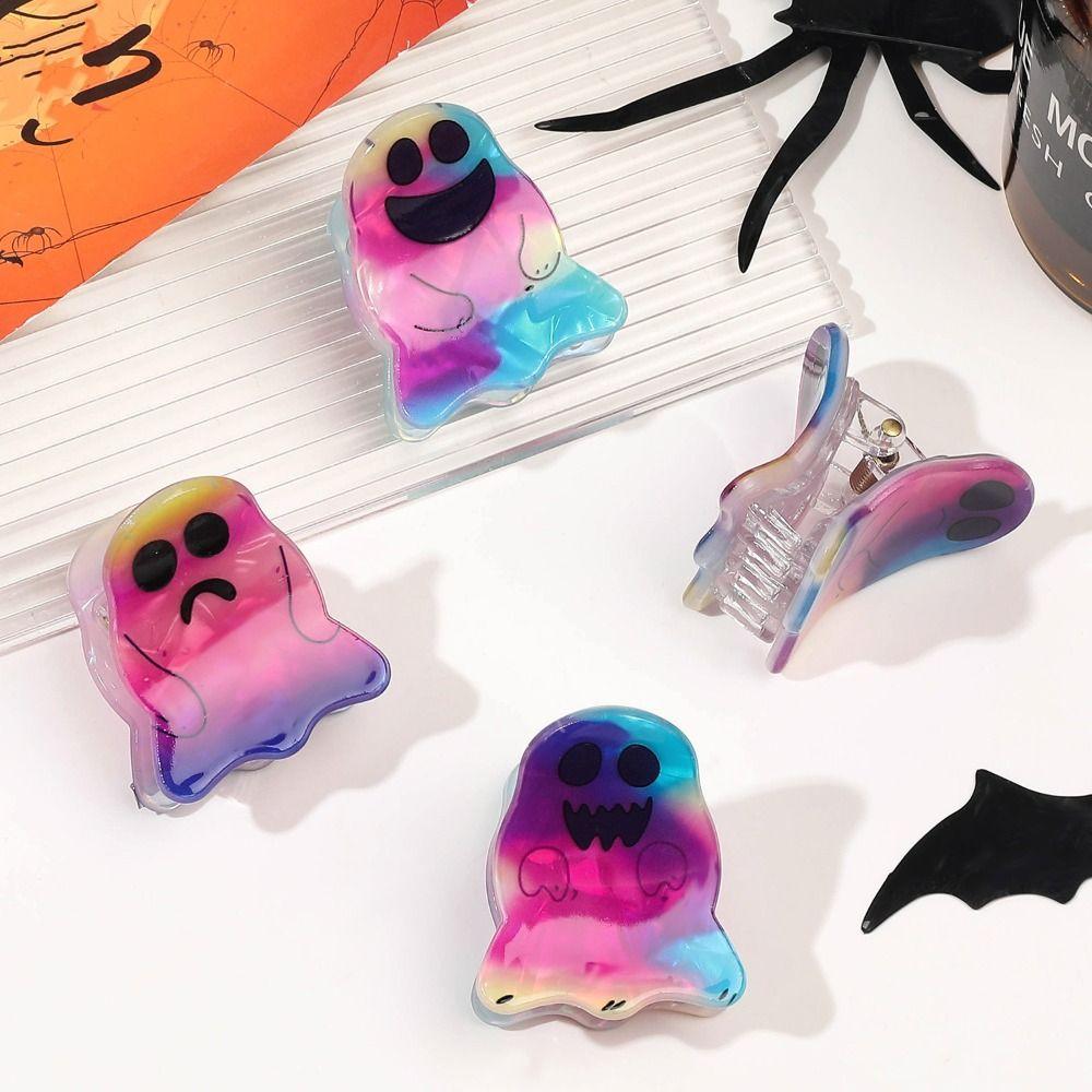 

Pvc Halloween Grab Clip Colorful Spooky Hair Claw Fashion Ghost Grab Clip Girls