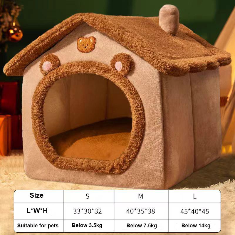 Cozy Foldable Removable Washable Pet Bed For Cats And Dogs Soft Warm Cat Dog House