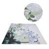 Blommiga Växter Mönster Duschdraperi Vattentätt Polyester Badrumsgardin med Krokar 180x200cm
