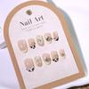 South East Asia Hot Sale Wear Nail 3D Flower Nail Art False Nail Short Short Round Wear Nail Pad