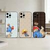 Cute P-Paddington Bear Phone Case Silicone Black Soft For IPhone 17,16,15,14,13,12,11,SE,Plus Pro Max