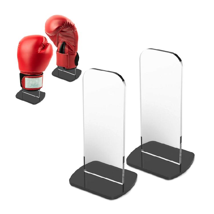 2Pcs/Set Clear Acrylic Boxing Gloves Display Rack for Home Store Storage Stand Elegant Desktop Organizers