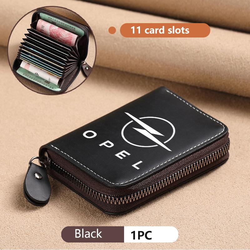 Men's Wallet Leather Billfold Credit Card ID Holder Male Purse For Opel Astra G H J K F Corsa D Zafira B Insignia Mokka Regal