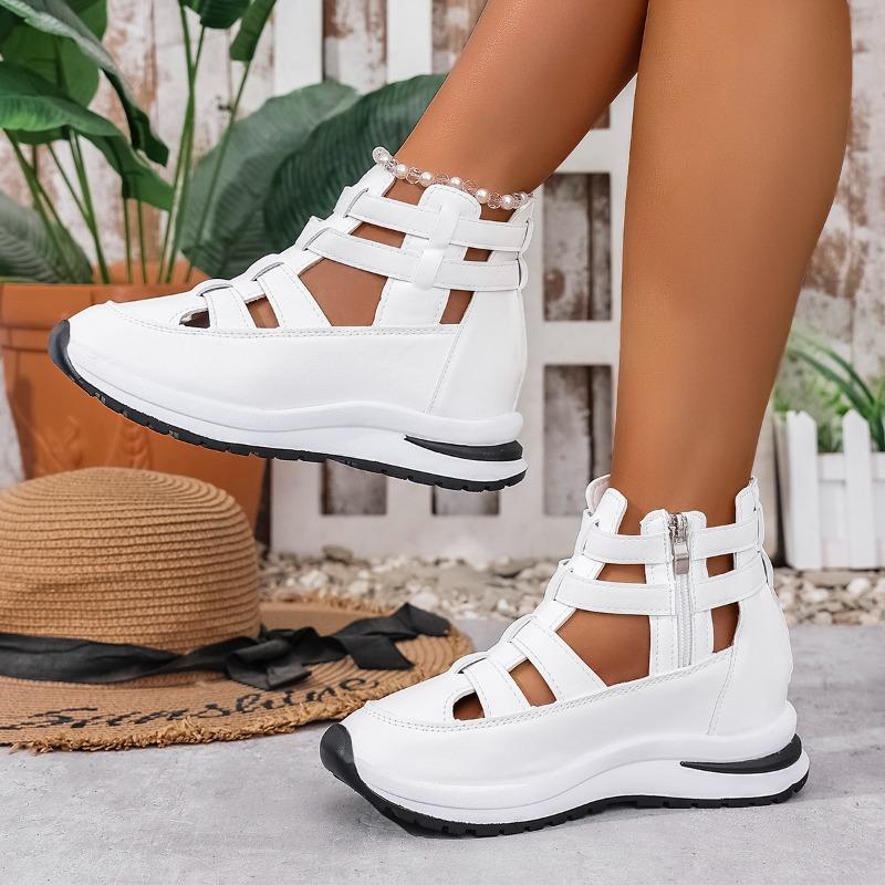Fashion Summer New Wedge Sandals Baotou Cutout Breathable Plus Size Trifle Platform Shoes for Women