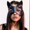 Women's Leather Mask, Harness Costume, Harness, Leather Mask, Face Costume, Handcrafted, Valentine's Day Gift for Him