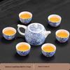 Chaxun Vintage Floral White Porcelain Tea Set