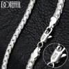 DOTEFFIL 925 Silver 8/16/18/20/22/24 Inch 6mm Side Chain Necklace Bracelet For Woman Men Fashion Charm Wedding Jewelry