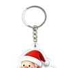 Santa Claus Bag Charms Cartoon Acrylic Keychain, Double-sided Christmas Key Winter Backpack Accessories Ring, Pendant Charm for Handbag Purse