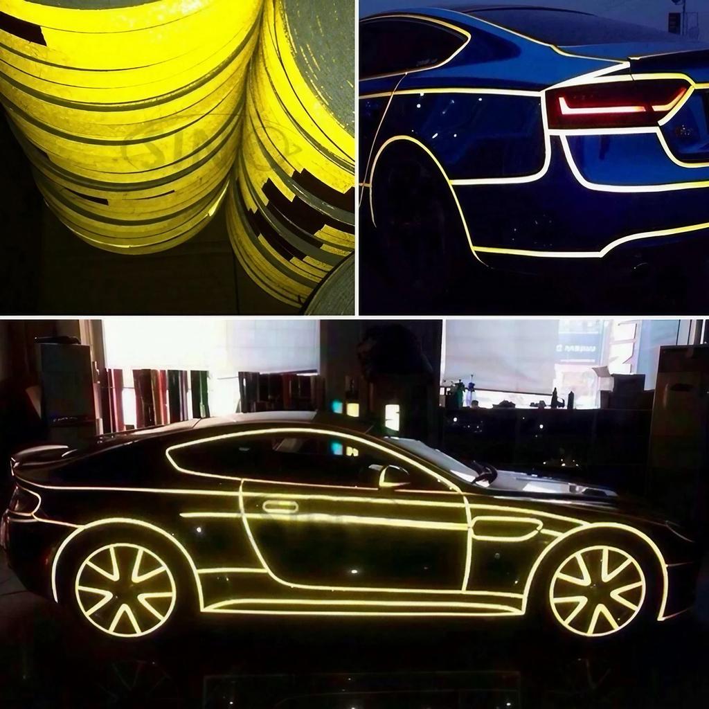 Safety Mark Reflective Car Styling Tape 5cmx3m Self Adhesive Warning Motorcycle Reflective Film
