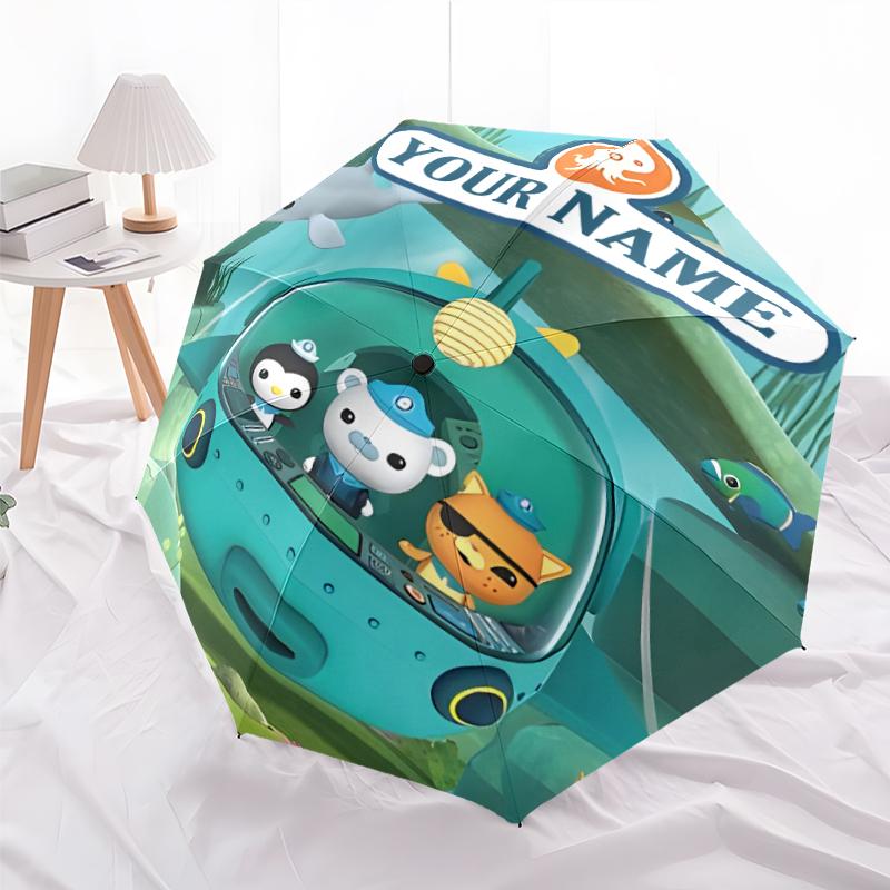 Personalized Name O-OCTONAUTS Print Umbrella - Automatic Open/Close, Eight-Rib Durable Frame, Automatic Folding Umbrella
