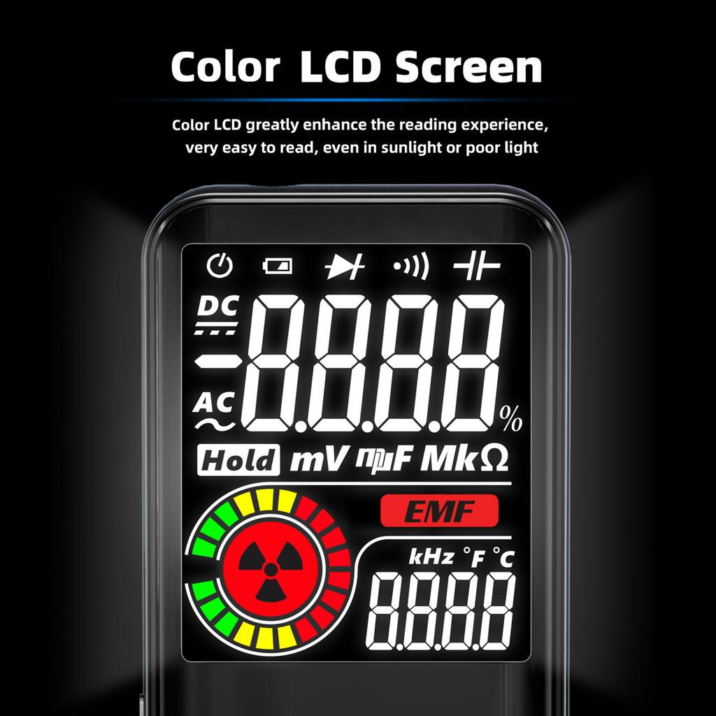BSIDE S20 Intelligent EMF Multimeter Electromagnetic Radiation Detector 3.5 inch Colored Display 9999 Counts Auto Range
