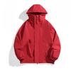 Spring and Autumn Japanese Solid Color Texture Multi-zipper Work Jacket Windproof Waterproof Jacket Hooded Jacket Men