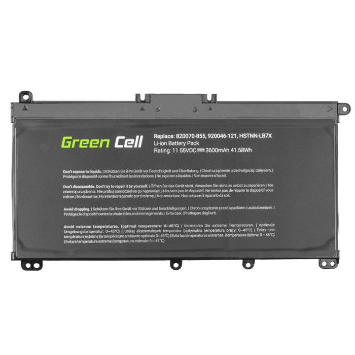 Batterie - Green Cell - TF03XL - 3400mAh - Compatible HP 14-BP 15-CC - Lithium Ion