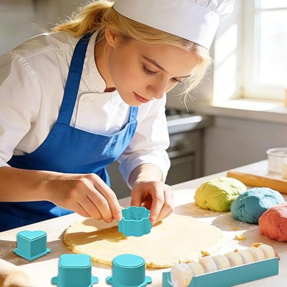 6PCS Food Grade Plastic Cake Pop Mold Set with Tray Cookies Cutter Cake Lolly Mold  Baking Tool