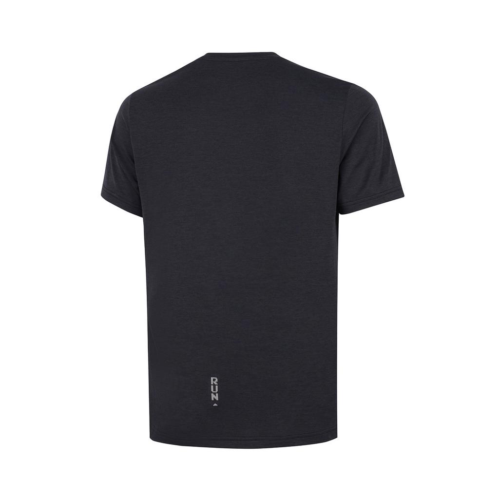 Li-Ning Solid Color Round Neck Pullover Sports Short Sleeve T-Shirt Men Tops Black ATSU551-8