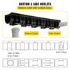 VEVOR Drainage Trench Driveway Channel Drain Kit Plastic Grate-5.8