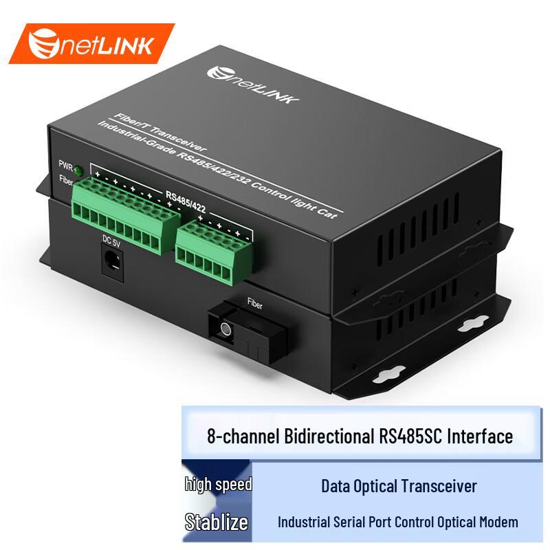 netLINK Industrial Serial Data Fiber Optic Transceiver