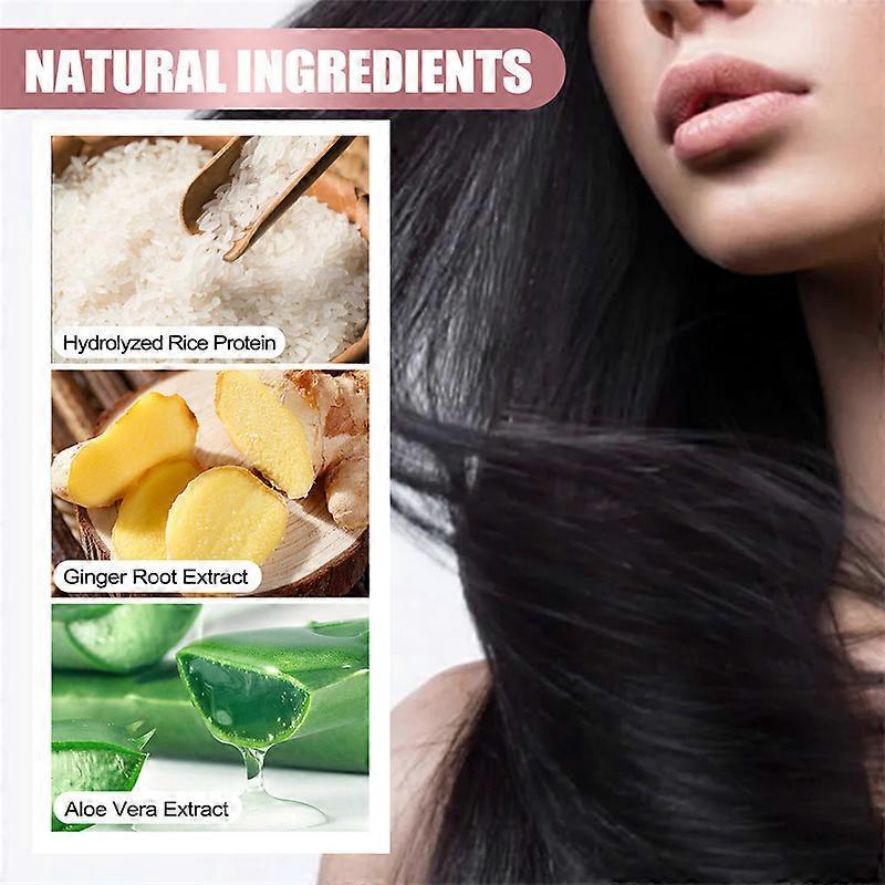 3pcs Natural Rice Ginger Hair Growth Spray Products Natural Anti Hair Loss Serum Prevent Baldness Treatment Fast Grows Nourish Damaged Hair Care