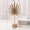 Golden Ginkgo Leaf Feather Metal Model Figurines Manual Desktop Crafts Ornaments Photo Props Statues Sculptures Home Decoration
