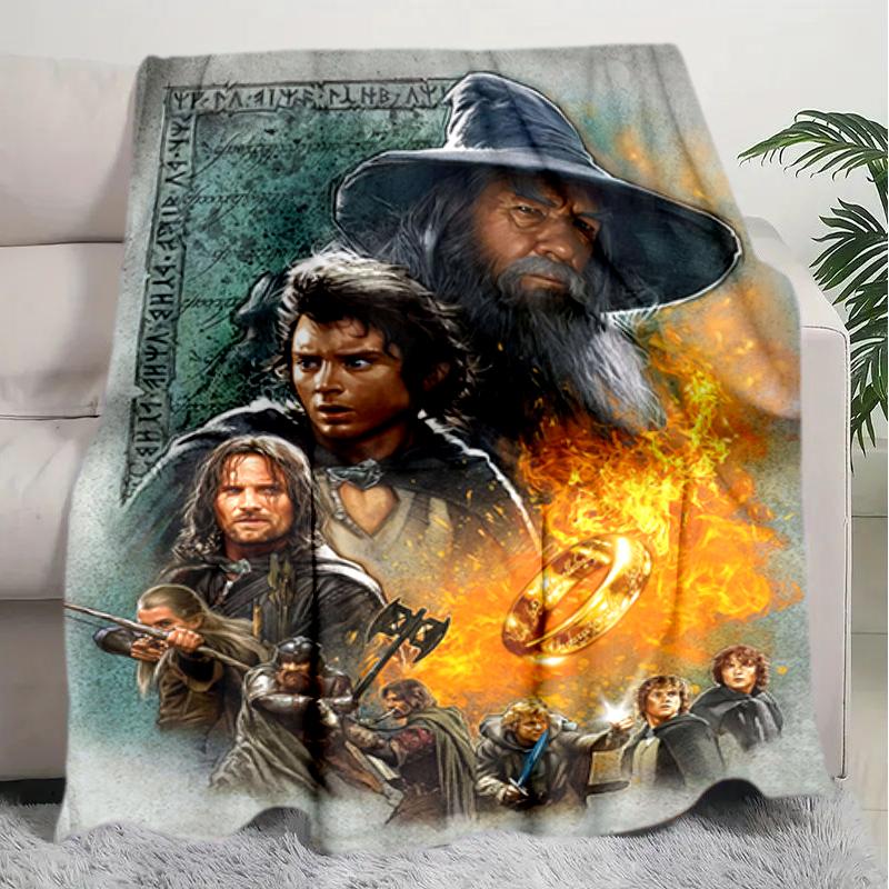 1PC The Lord of the Rings blanket, all-season lightweight home office outdoor nap multifunctional blanket, Christmas gifts
