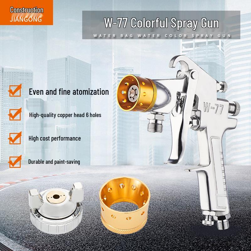 2L 6-Hole Spray Gun Pressure Pot for Latex Paint - Professional Sprayer Tool