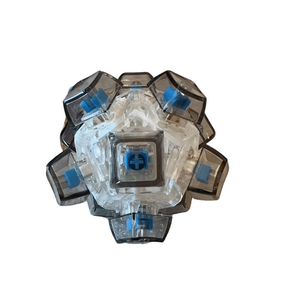 Square Shape Button Cube Ball Toy Finger Games Spherical Square Fidget Keyboard Key Toy  Travel