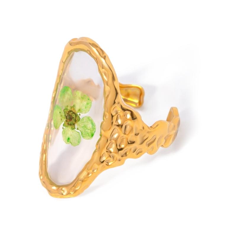 Elegant Floral Open Rings Jewelry Fashionable Flower Rings Accessory Unique Finger Rings Open Rings Adornment