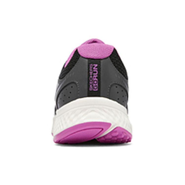 Skechers Lightweight Shock Absorbing Knee Support Running Shoes Women Sneaker Black Purple 128280-BKPR