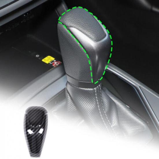 Carbon Fiber Silver Gear Shift Knob Cover Trim For Subaru Forester Crosstrek